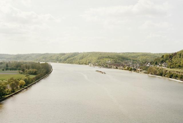 Caudebec-en-Caux depuis le Pont de Bretonne. Seine-Maritime, Normandie. 2010